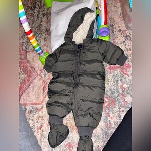 GAP Kids One Piece Snowsuit - Olive Green